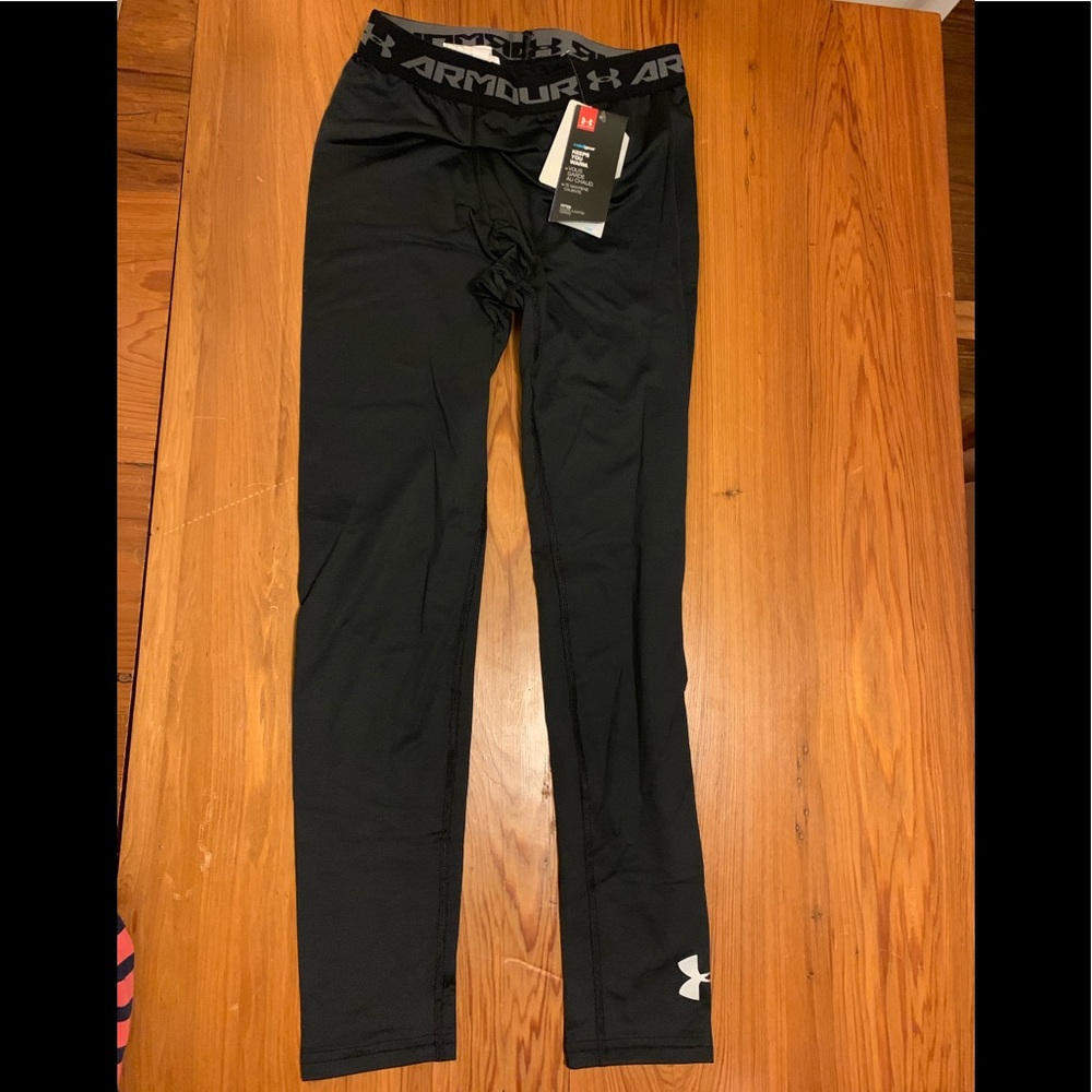 Under Armour Black ColdGear Boys Sports Leggings